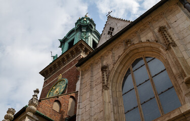 Wawel Cathedral Clock Tower (Solomon's Tower), the tallest building on Kraków Wawel Hill castle...