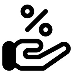 discount glyph icon