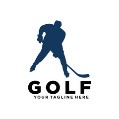 golf logo vector design silhouette