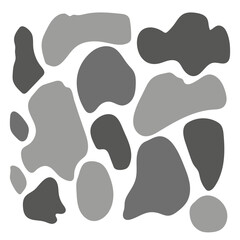 Fototapeta premium Set of freeform vector blots. Abstract smooth shapes without sharp corners.