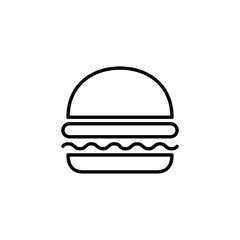 Burger icon vector for web and mobile app. burger sign and symbol. hamburger