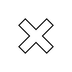 Close icon vector for web and mobile app. Delete sign and symbol. cross sign