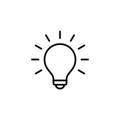 Lamp icon for web and mobile app. Light bulb sign and symbol. idea symbol.