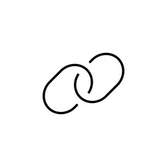 Link icon for web and mobile app. Hyperlink chain sign and symbol