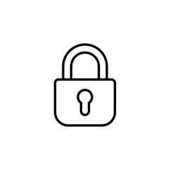 Lock icon for web and mobile app. Padlock sign and symbol. Encryption icon. Security symbol
