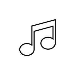 Music icon for web and mobile app. note music sign and symbol