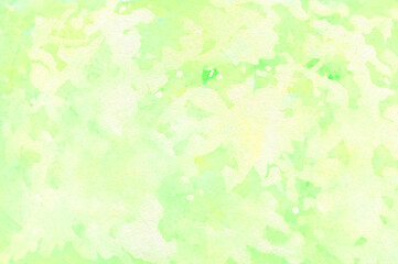 春色のグリーンカーペットみたいな明るい水彩背景