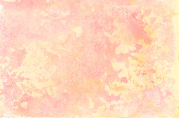 ピンクとイエローが溶け合ったアートな水彩背景