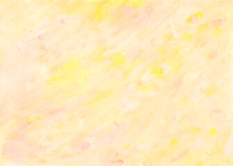 Obraz na płótnie Canvas 筆で描いた黄色いまだらな水彩のアナログ背景