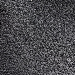 Black leather material texture for use as background.
