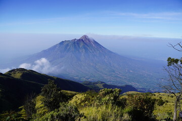 Fototapeta premium Mt Merapi landscape view