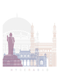 HYDERABAD SKYLINE POSTER PASTEL