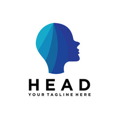 head idea logo vector design template