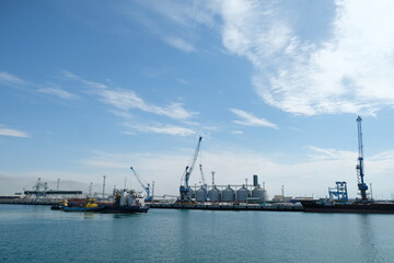 Aktau / Kazakhstan - 08.16.2018 : Military ship moored in the sea port