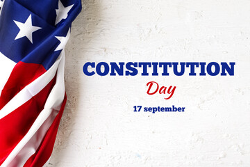 Fototapeta na wymiar Happy Constitution day. American national day of america. 17 september - United States Constitution day.