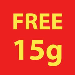 Buy and get Free 50 or 100 grams. Promo Tag. Offer Pricing.