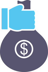 Unique Money Sharing Vector Icon
