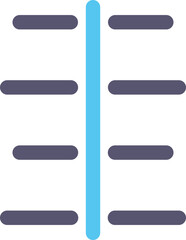 Unique Center Align Vector Icon