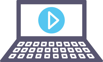 Unique Play Video Vector Icon