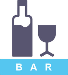 Unique Bar Sign Vector Icon