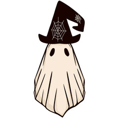retro ghost halloween cute illustration vintage cartoon ghost cloth