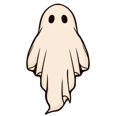 retro ghost halloween cute illustration vintage cartoon ghost cloth