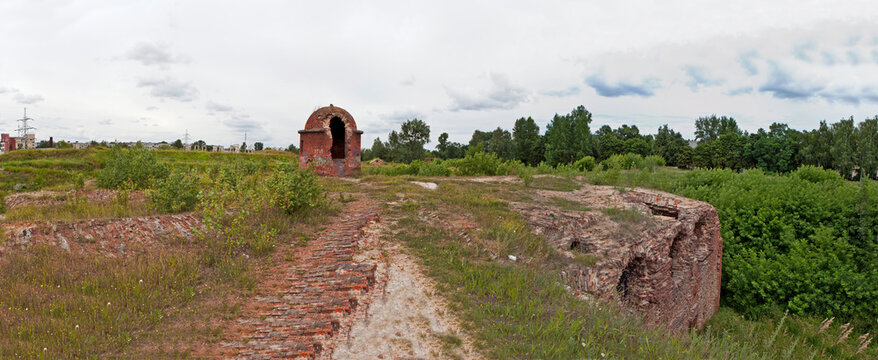 Dilapidated buildings of the Bobruisk fortress. Bobruisk. Mogilev region. Belarus