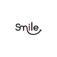 simple happy smile logo design, orthodontic vector template