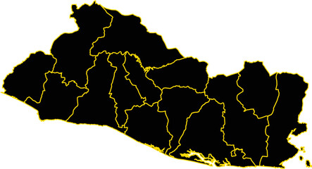 Naklejka premium Map of El Salvador,Vector illustration eps 10.