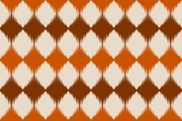 Fabric ikat pattern art. Geometric ethnic seamless pattern traditional. American, Mexican style. Design for background, wallpaper, illustration, fabric, clothing, carpet, textile, batik, embroidery.