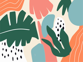 Abstract Background leaf and flower shape