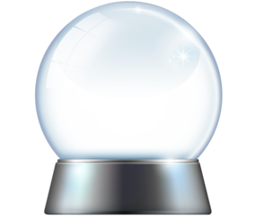 Glass Transparent Christmas snow globe 