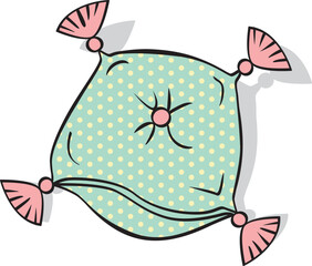 Hand drawn of pillow,vector illustration