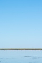 The Korgalzhynsky reserve is one of two Kazakh reserves included in the UNESCO World Heritage List as part of the Saryarka site - Steppes and lakes of Northern Kazakhstan. Flamingos swim on the