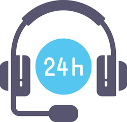 24 Hours Support Icon