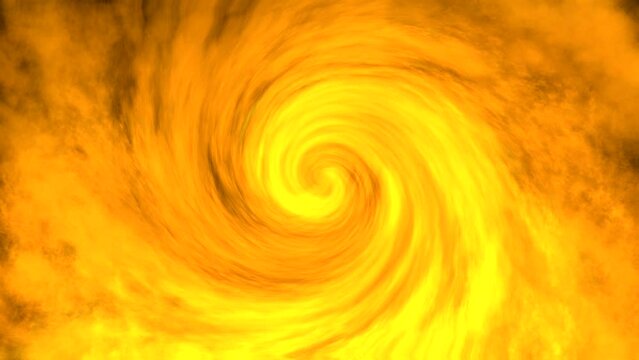 Abstract hot sun orange fire swirl vortex seamless looping animation premium video background 