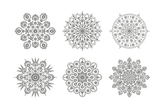 Set of mandala for design or mehndi