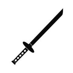 samurai sword vector with simple design
