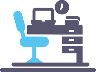 Fototapeta premium Office Desk Icon
