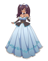 Fototapeta premium Vector illustration of anime princess
