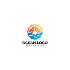 ocean logo icon vector design template