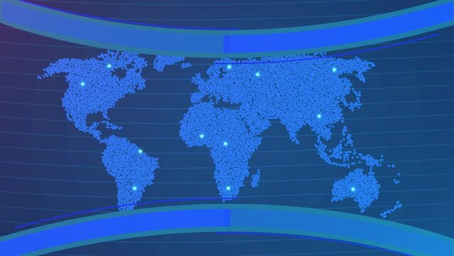 Breaking News, Live News Streaming Color Blue, Green LED Screen Side and 4K Animation Media Technology