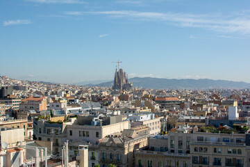 Panorama sulla città di Barcellona. vista dall'alto 
Barcellona from the top
