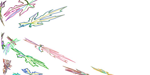 Abstract leaves in white background