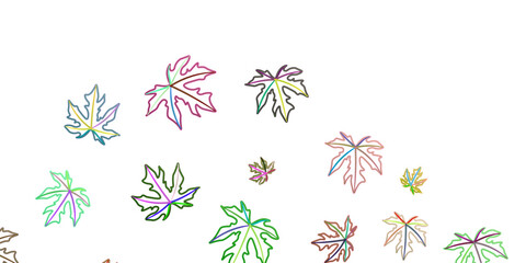 Abstract leaves in white background