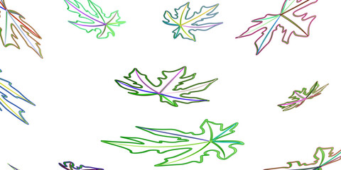 Abstract leaves in white background