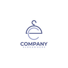 Flat vector minimalist apparel logo icon