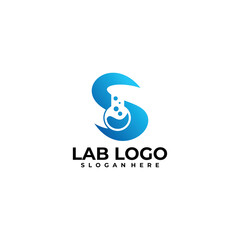 science lab logo icon vector design template