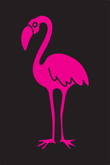  Pink flamingo - vector illustration