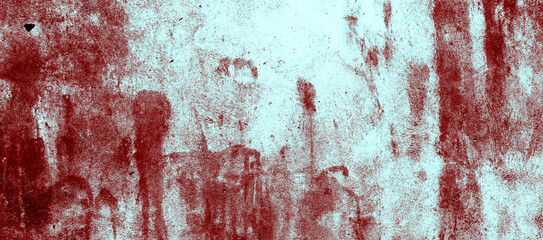 Spooky red background, Horror bloody wall background. white wall with blood splash for Creepy...